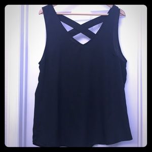 💥💥$5.00 Sale💥💥 Black Tank with Crisscross Back